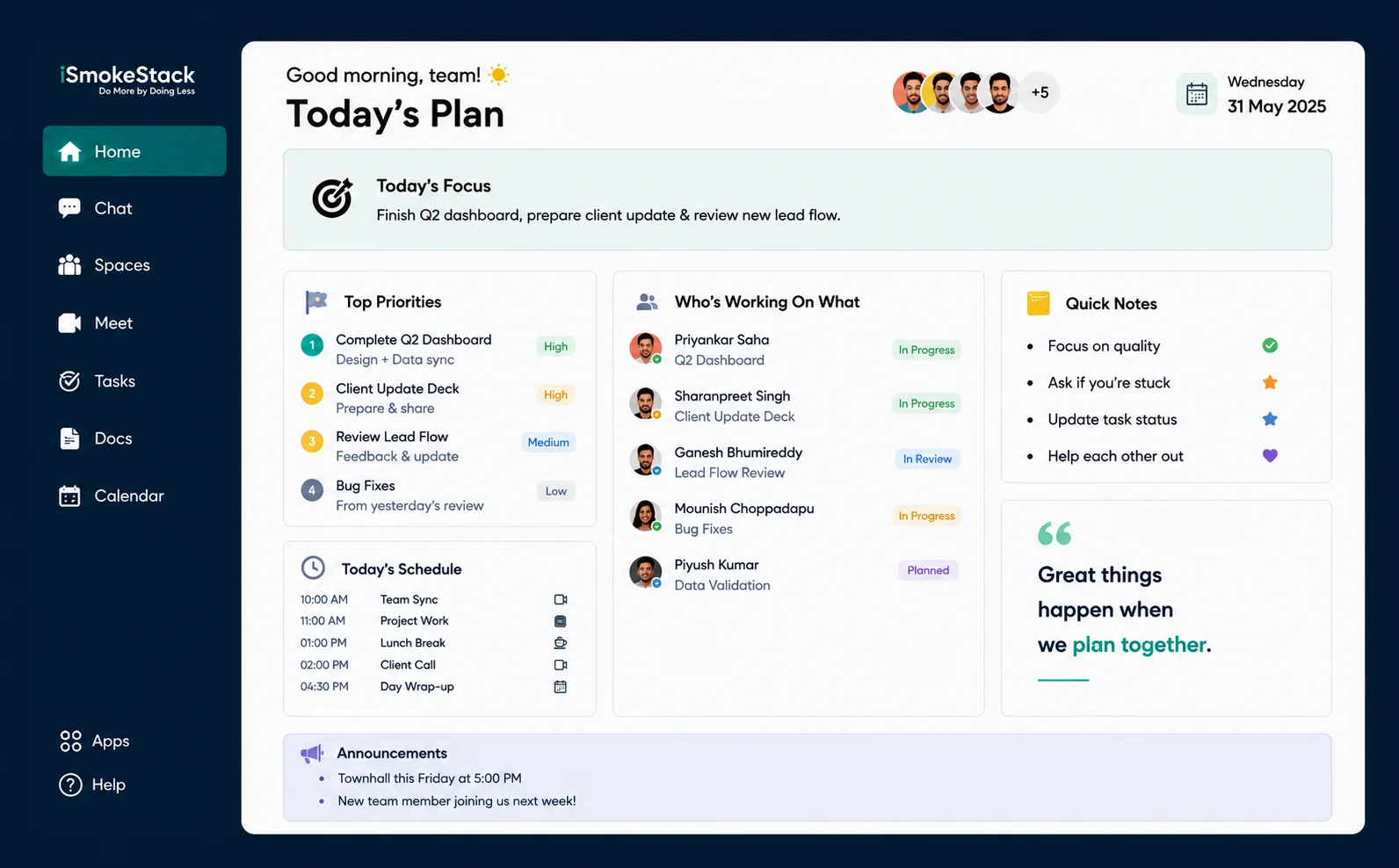Team Task Discussion