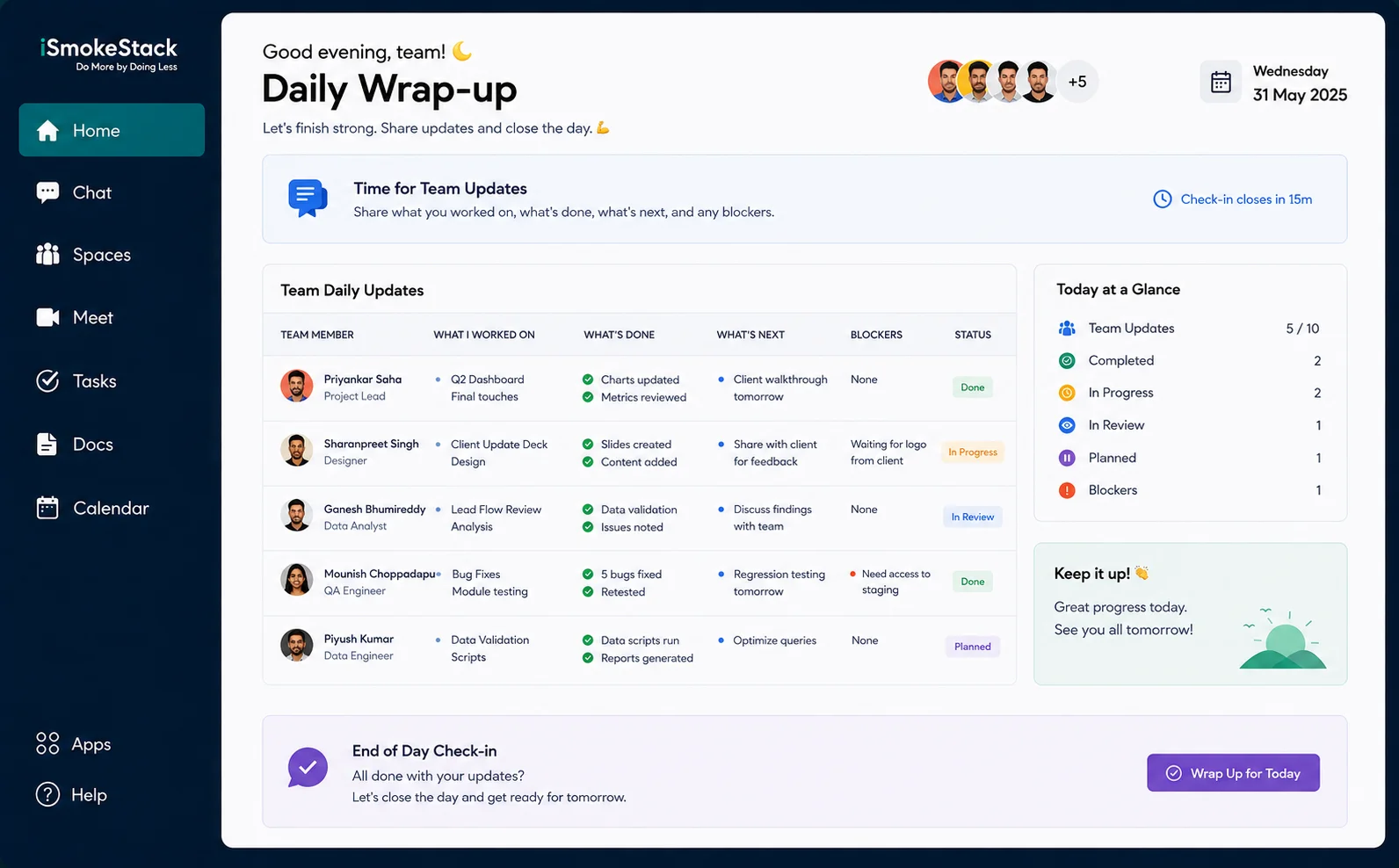 Team Work Updates