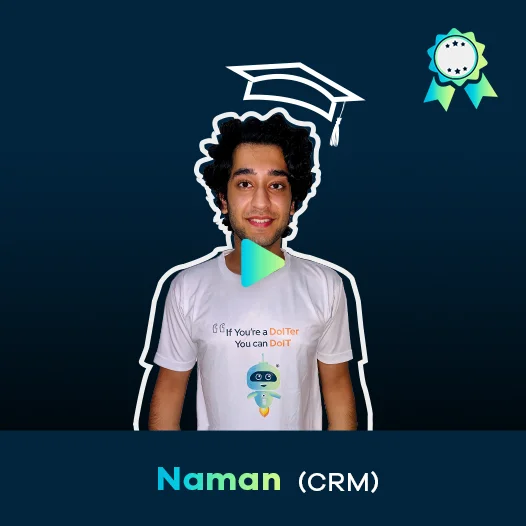 Naman — CRM Team intern at i-SmokeStack startup internship