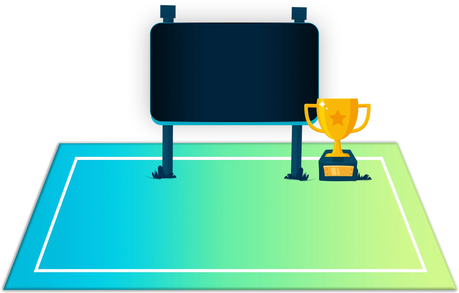 Trophy marking successful completion of startup internship journey