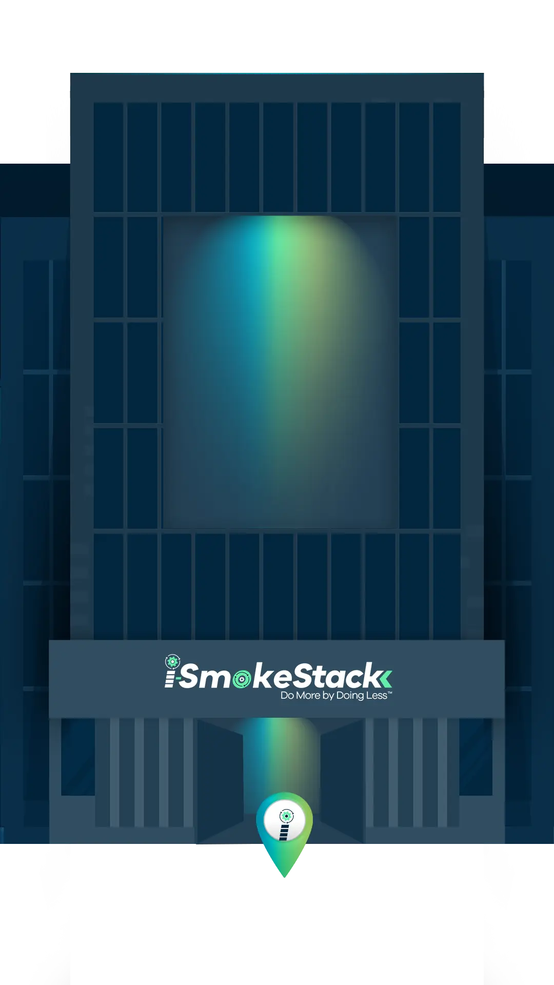 i-SmokeStack office building and road illustration