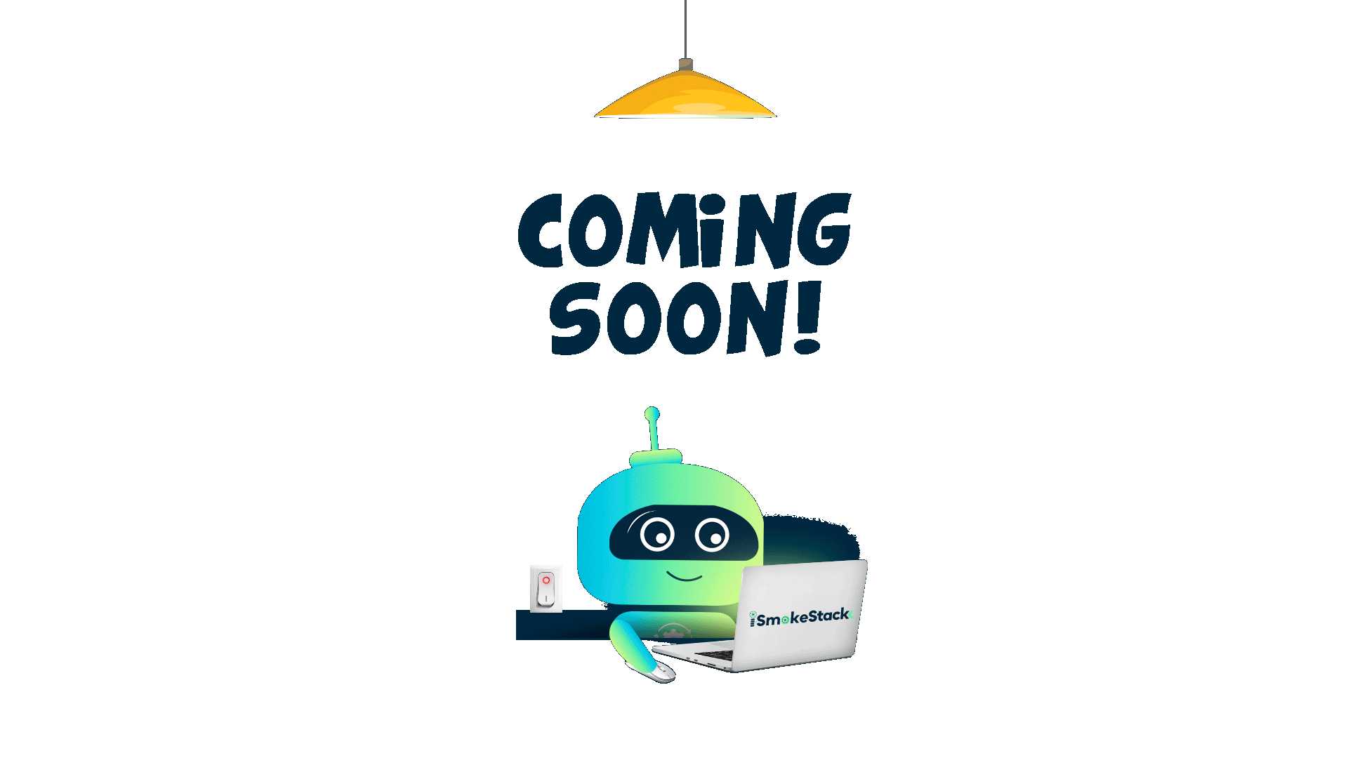 i-SmokeStack robot working on a laptop – this page is coming soon